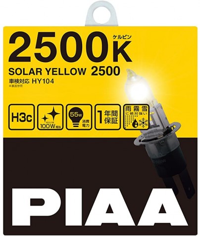 LAMPARA PIAA SOLAR YELOW 2500 K - H3C - HY-104